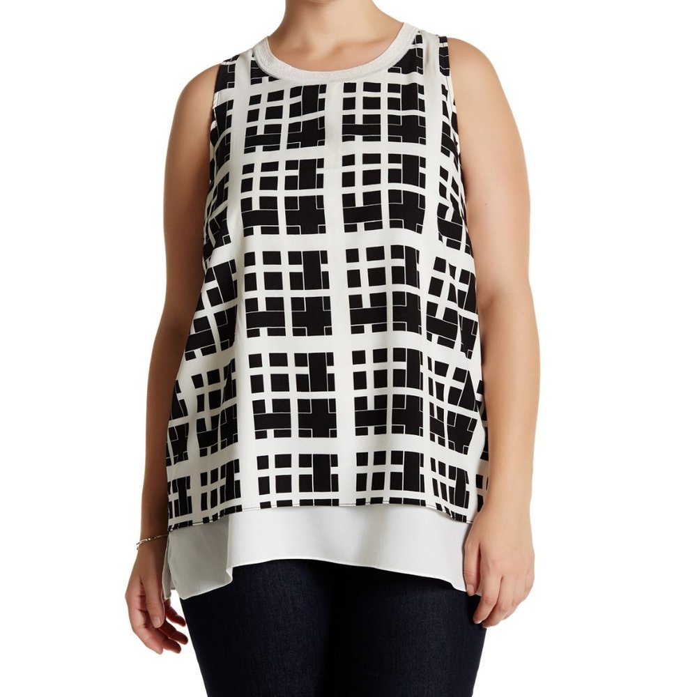 14th & Union Double-Layered Shell Blouse